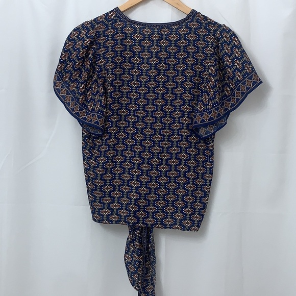 Women’s Max Studio Flutter Sleeve Waist Tie Blouse Size Small NEW WITH TAGS - Picture 7 of 9